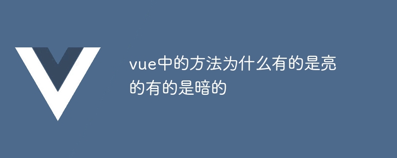 vue中的方法为什么有的是亮的有的是暗的