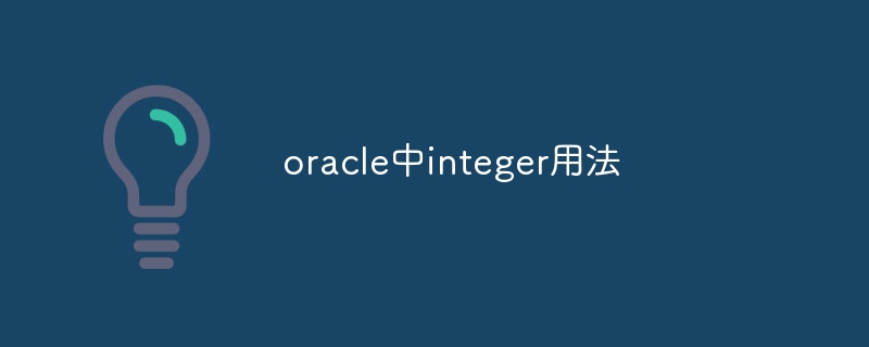 oracle中integer用法