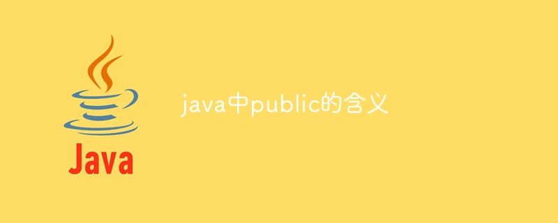 java中public的含义