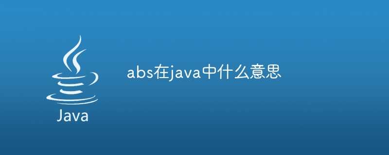 abs在java中什么意思