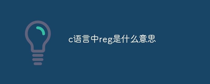 c语言中reg是什么意思