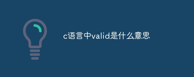 c语言中valid是什么意思