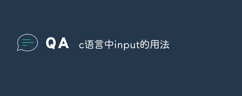 c语言中input的用法