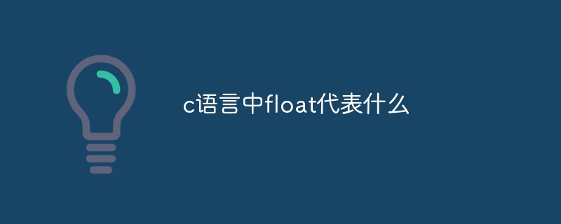 c语言中float代表什么