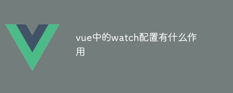 vue中的watch配置有什么作用