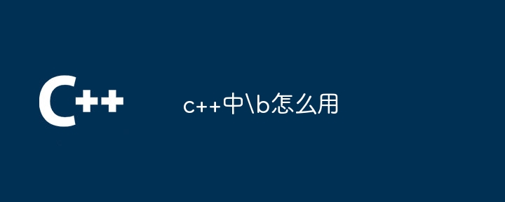 c++中b怎么用