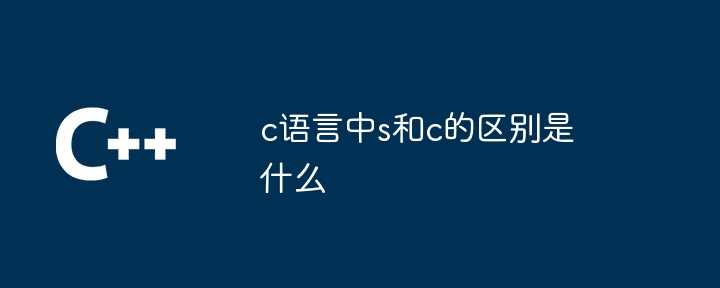 c语言中s和c的区别是什么