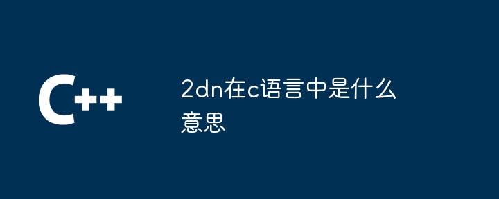 2dn在c语言中是什么意思