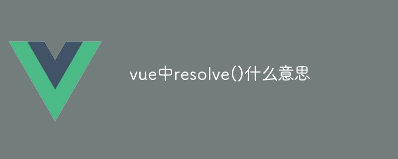 vue中resolve()什么意思