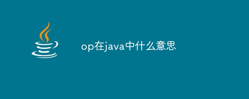 op在java中什么意思