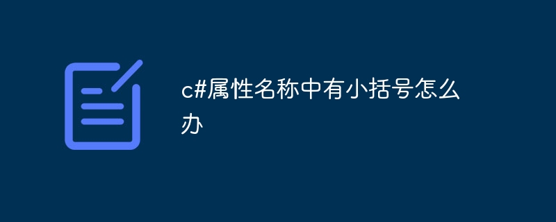 c#属性名称中有小括号怎么办