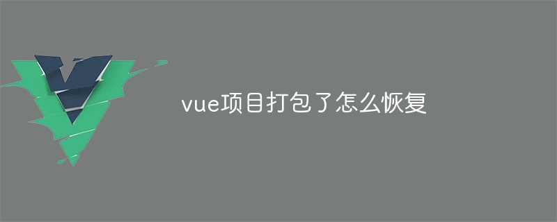 vue项目打包了怎么恢复