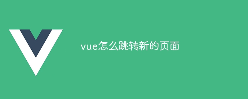 vue怎么跳转新的页面