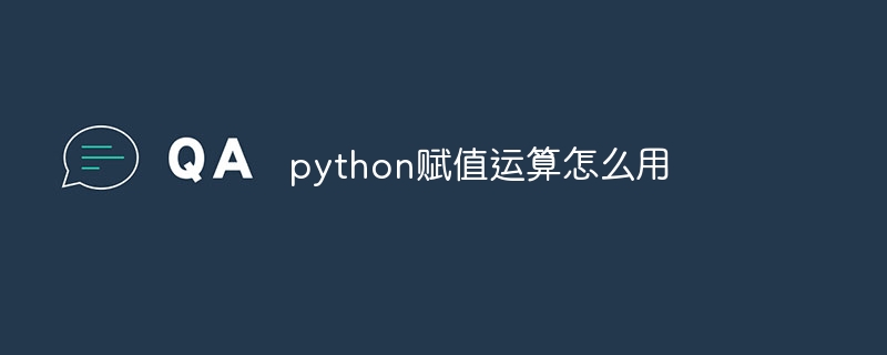 python赋值运算怎么用