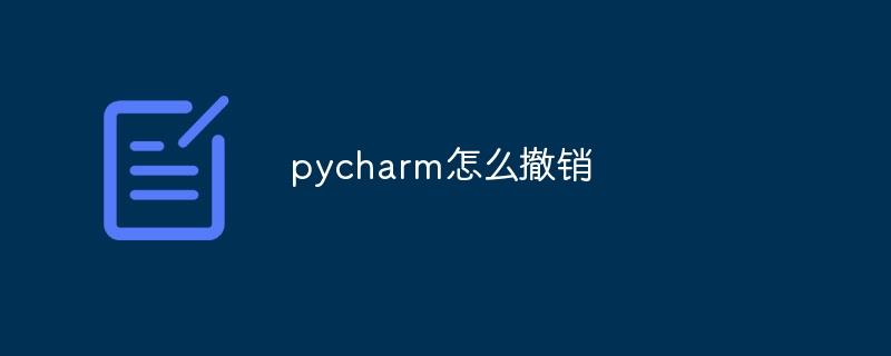 pycharm怎么撤销