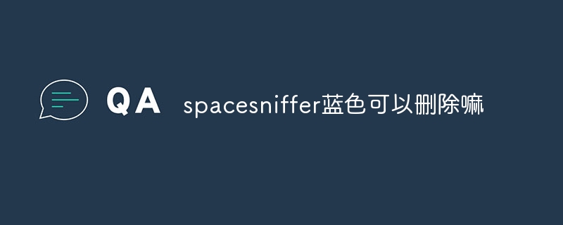 spacesniffer蓝色可以删除嘛