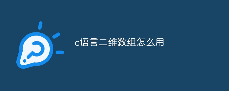 c语言二维数组怎么用