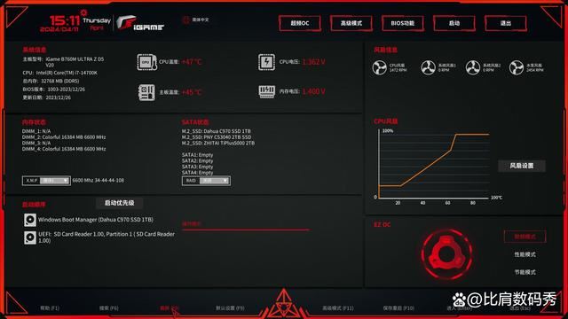 超简洁海景房主机必备! 七彩虹iGame B760M ULTRA Z主板评测插图62