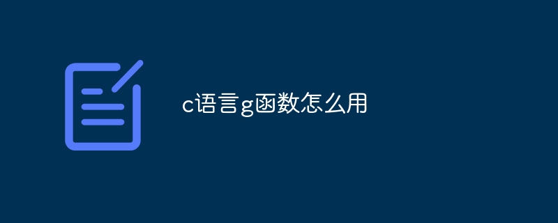 c语言g函数怎么用