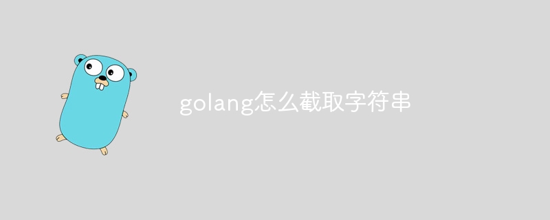 golang怎么截取字符串