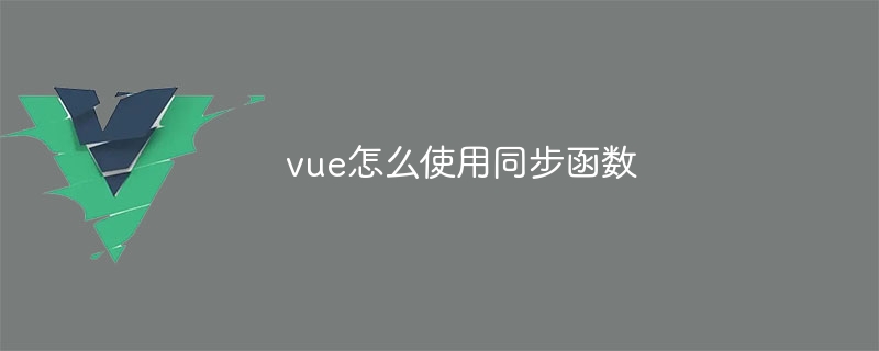 vue怎么使用同步函数