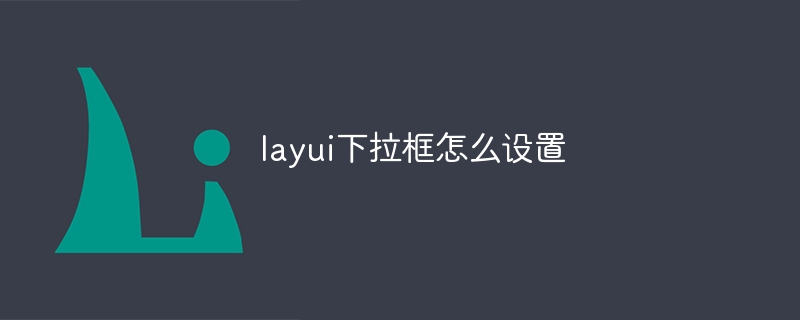 layui下拉框怎么设置