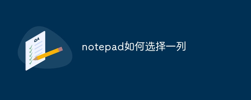 notepad如何选择一列