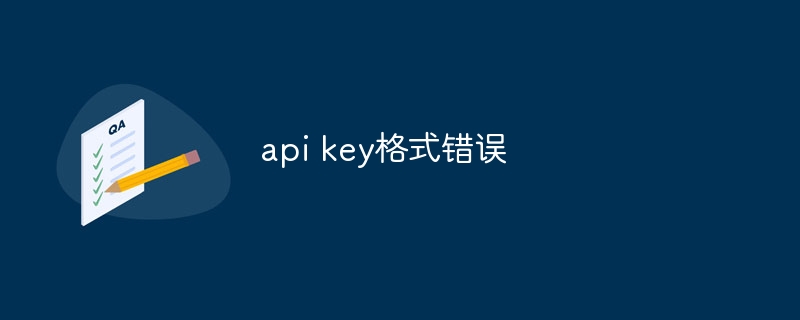 api key格式错误