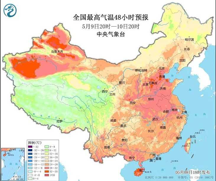 大暴雨袭击我国三地 北方多地气温升高