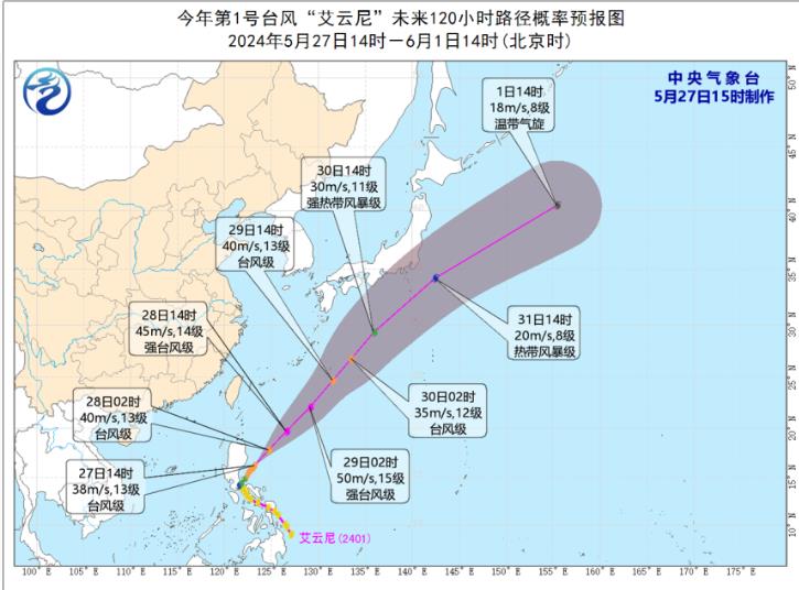 1号台风“艾云尼”或成为今年首个超强台风 对我国有影响吗