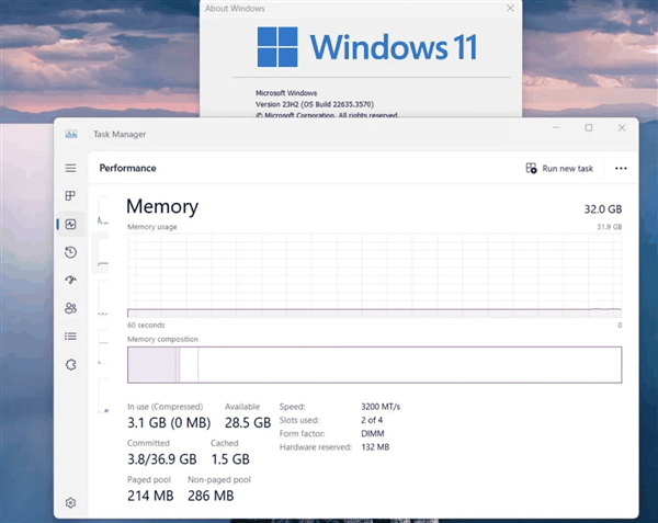 弃用MHz！微软Windows 11内存性能指标切换到 MT/s