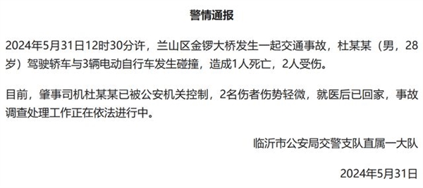 你支持禁止单踏板模式吗！官方通报特斯拉撞车致1死2伤 肇事司机被控制