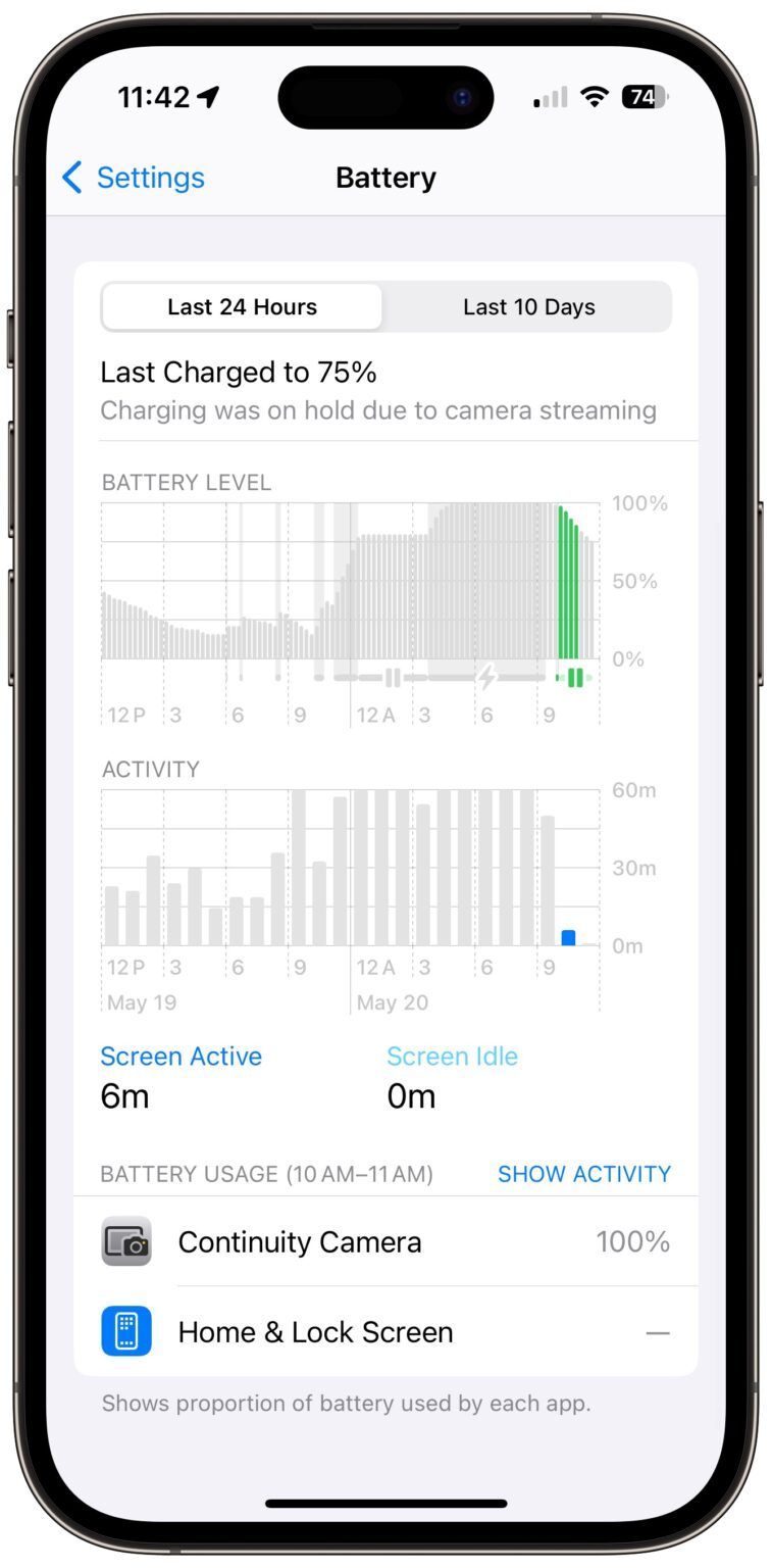 实测：iPhone 用作 Mac 网络摄像头时 MagSafe 无法为其充电