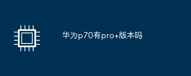 华为p70有pro+版本吗