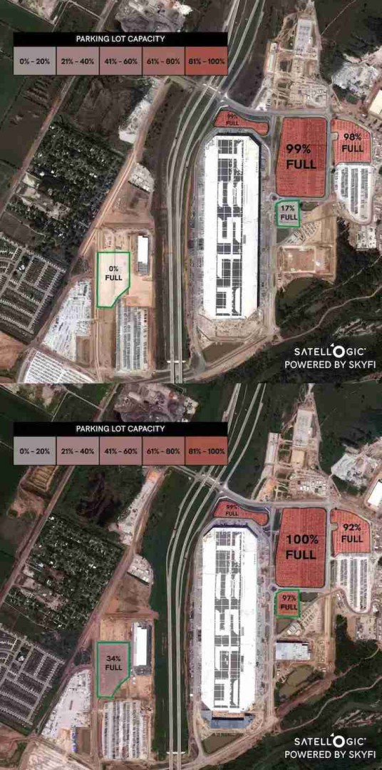 从太空都能看到，特斯拉被指库存积压严重插图