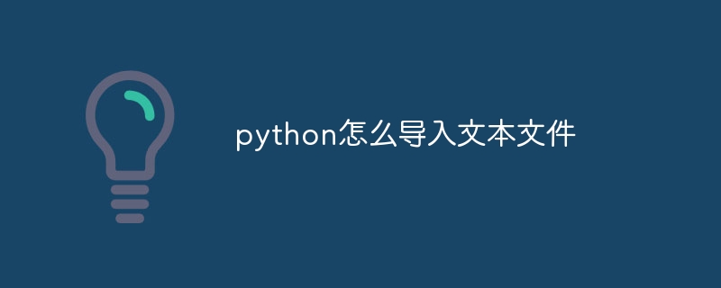 python怎么导入文本文件