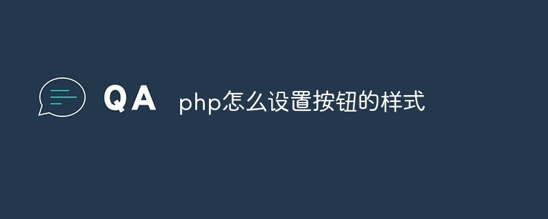 php怎么设置按钮的样式