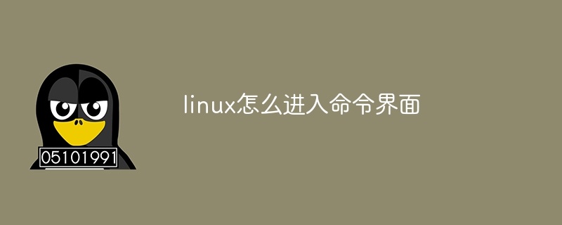 linux怎么进入命令界面