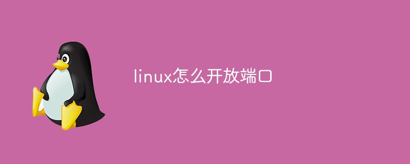 linux怎么开放端口