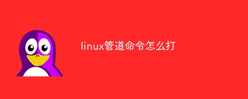 linux管道命令怎么打