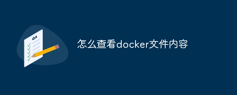 怎么查看docker文件内容