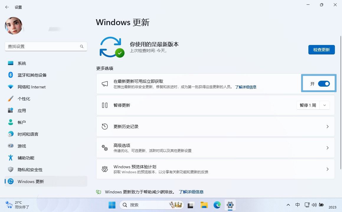 如何自动安装 Windows 11 可选更新(D 更新)？自动安装Win11的教程插图6