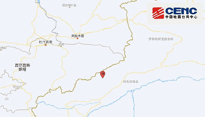 6月27日新疆地震最新消息：克孜勒苏州阿合奇县发生3.1级地震
