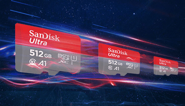 闪迪至尊高速移动版TF存储卡512G到手229元：读速150MB/s