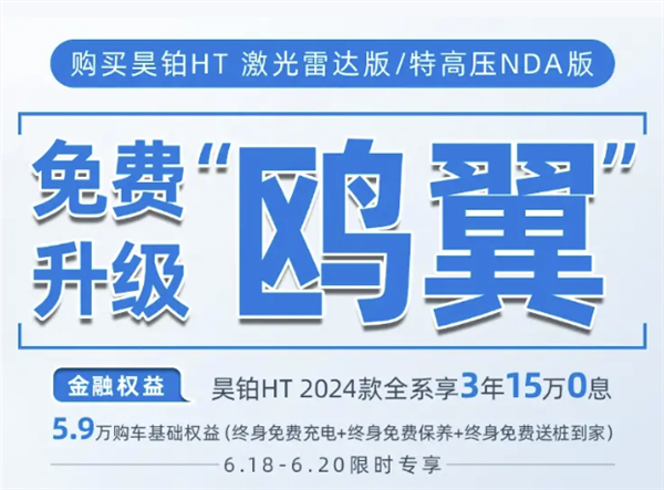 6万块鸥翼门免费送！昊铂HT推出升级活动：现款21.39万起