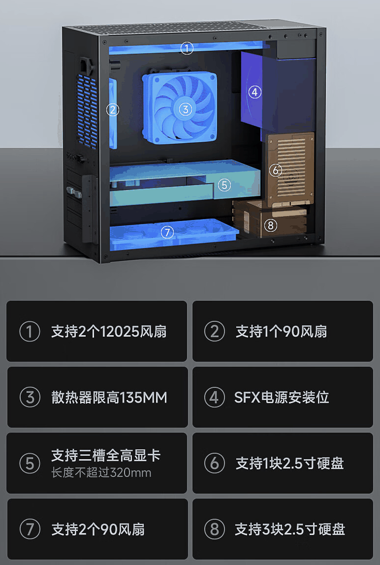 华擎推出 15L 应天 M-ATX 机箱：2mm 全铝合金材质，售 369 元