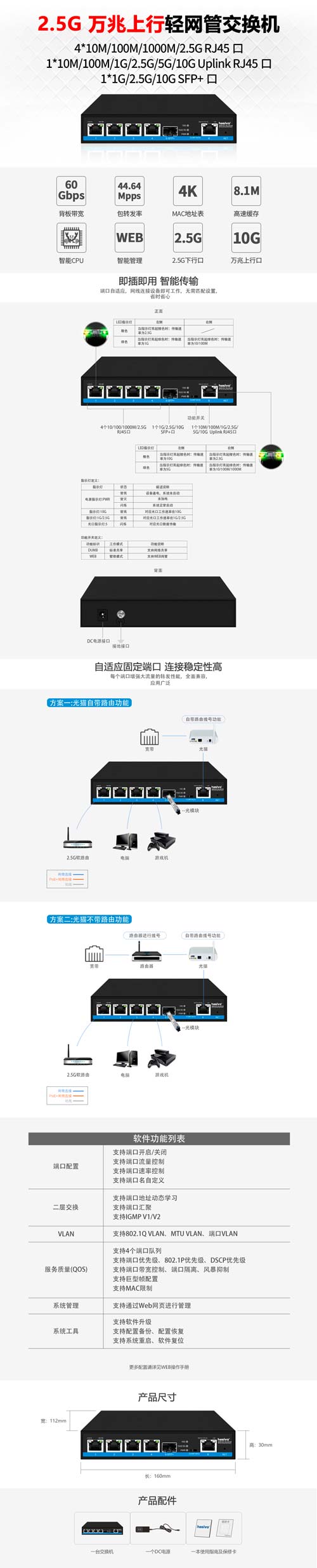 10G电口和轻网管! hasivo海思视讯2.5G交换机拆机测评插图