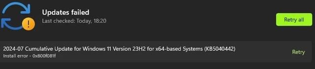 Win11 7月累积更新KB5040442出现bug汇总: 安装失败、拖慢性能等插图