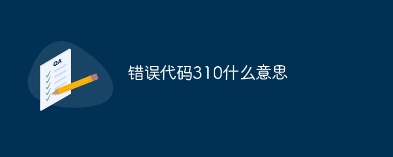 错误代码310什么意思