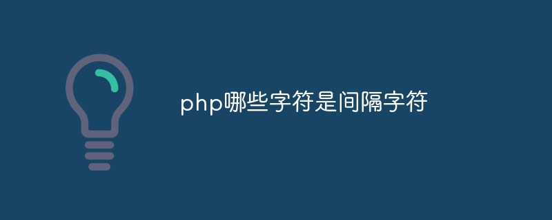 php哪些字符是间隔字符